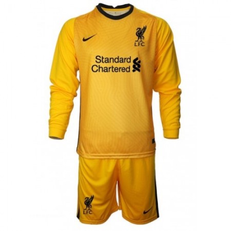 Billiga Fotbollströjor Liverpool Målvakt Barn Borta tröja 2020/21 Långärmad